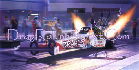 "For My Boys "  Doug Herbert's "Brakes" Top Fueler.... Drag Racing Art