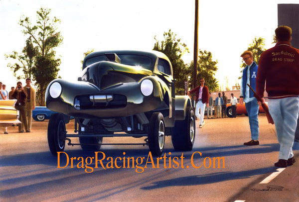 Bushmaster at Fontana 1965.... Drag Racing Art