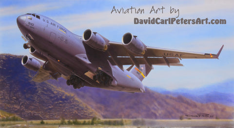 C-17 Globemaster III...Aviation Art by David Carl Peters