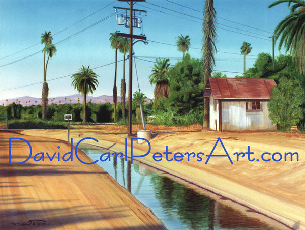 The "Gage" Canal....Riverside Ca... Landscape Artwork by David Carl Peters