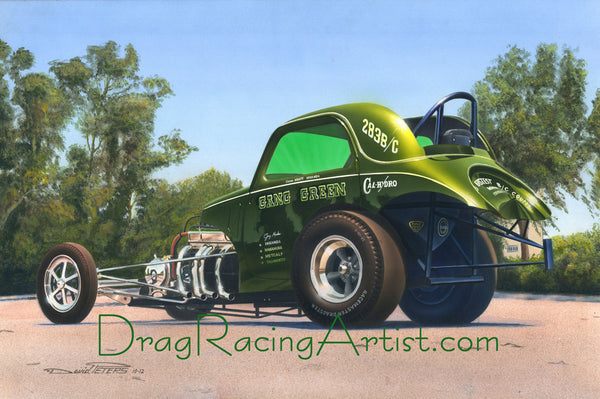Gang Green.... Drag Racing Art