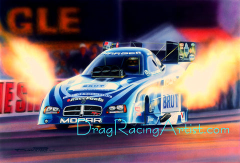 ”Hard Charger”  Ron Capps Dodge Chager FC...Drag Racing Artist