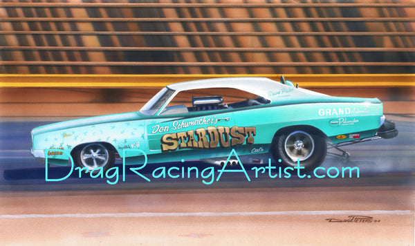 "Stardusted Charger"   "Stardust" Dodge Charger owned by Don Schumacher.... Drag Racing Art