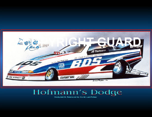 "Hofmann's Dodge"...Al Hofmann's Daytona....Drag Racing Art